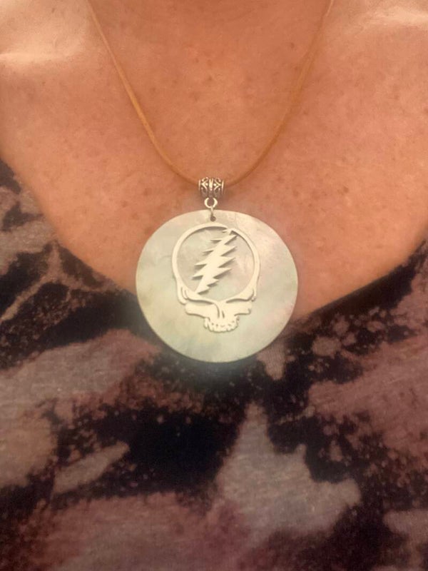 Stealie on Seashell Necklace