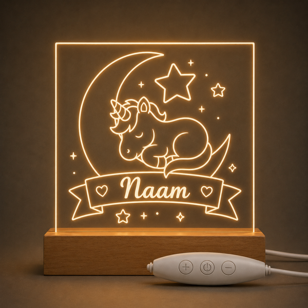 Gepersonaliseerde RGB LED Lamp - Eenhoorn
