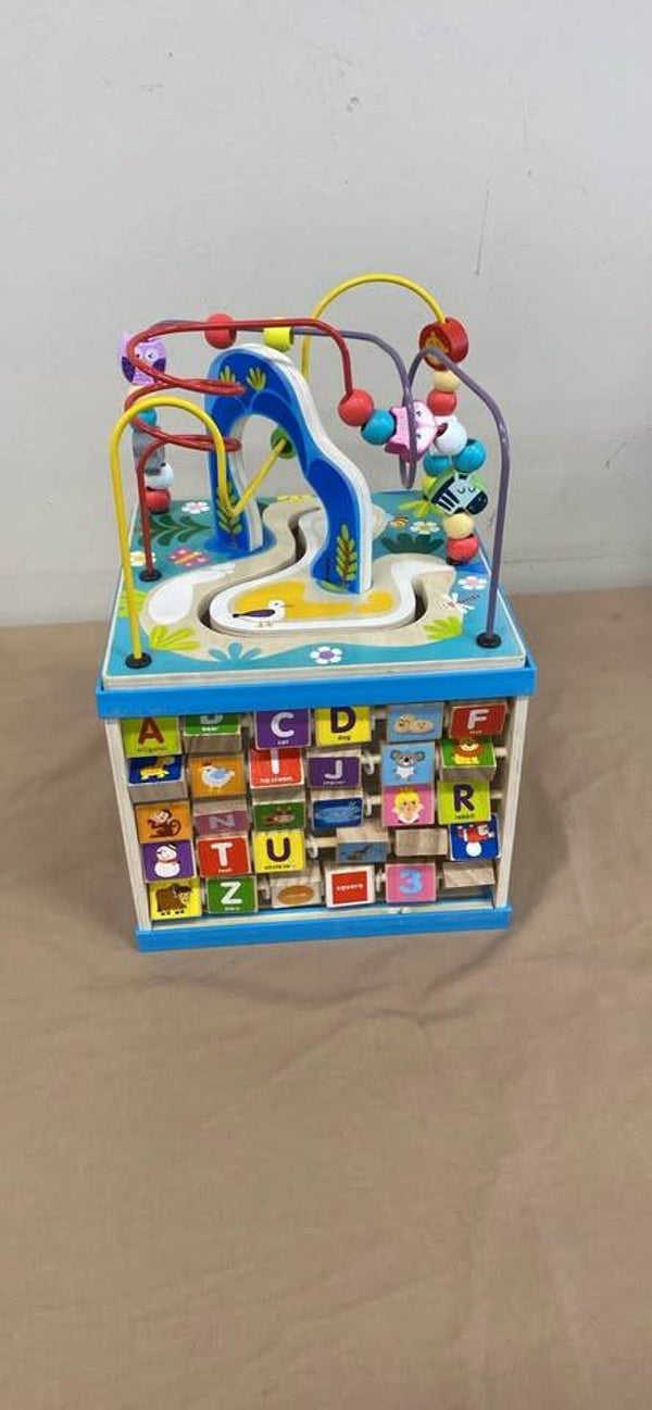Wooden Activity Cube for toddlers