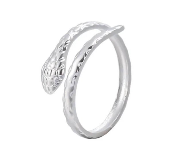 Anillo Serpiente Plateado
