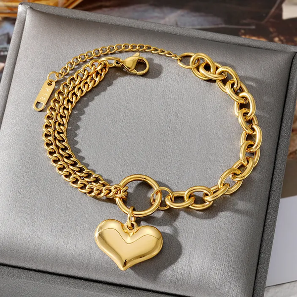 980	Pulsera corazon-acero inoxidable