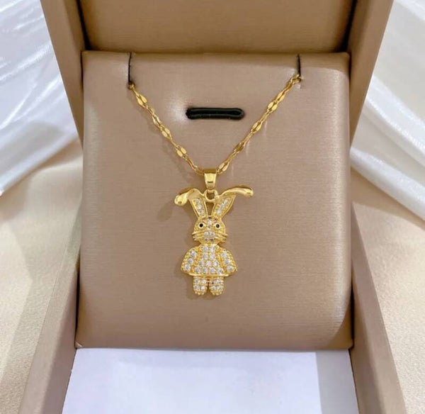 456 Cadena conejo diamantado