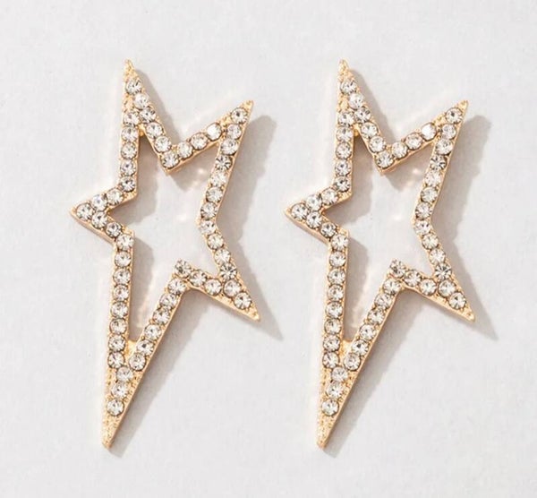 373 Aretes estrellas y diamantes