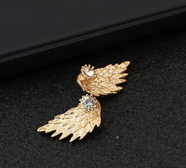 257 Aretes Alas dorado