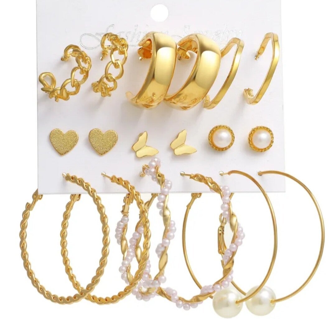 100 Set de Aretes (9 pares)