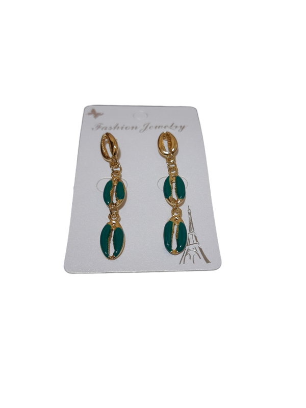 Aretes Mano Cangrejo Verde