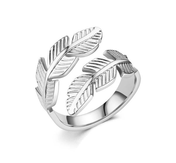 Anillo Hojas Plata