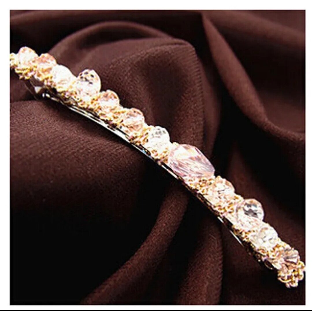 046 Pasador piedras rosa