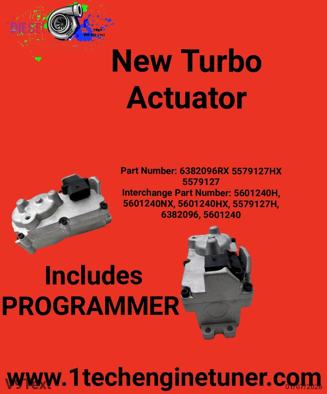 2019+  CUMMINS VGT Turbo Actuator