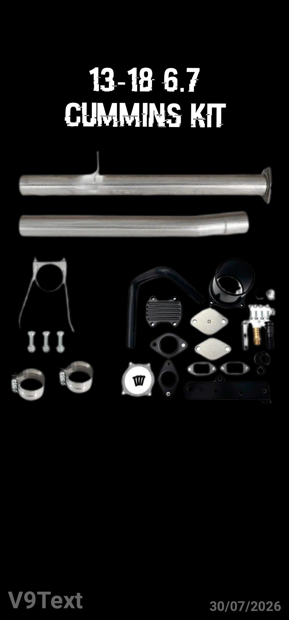 4" 13-18 6.7 Cummins DPF Delete Race Pipe Dodge Ram 2500 Ram 3500 W/EGR KIT