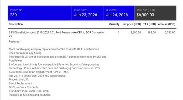invoice 230 remaining balance