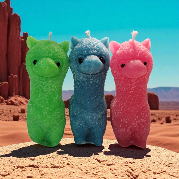 Süsses Lama als Kerze