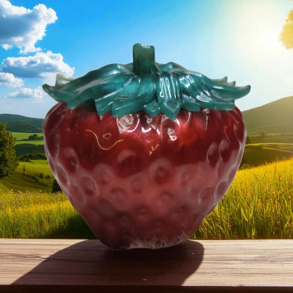 Außergewöhnliches Döschen in Erdbeerenform