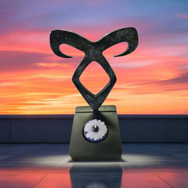 Engelsrune als Teelichtständer  "Shadowhunters"