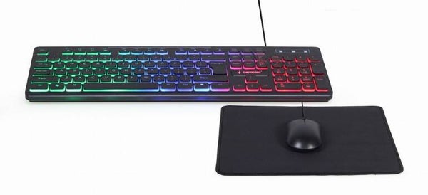 Backlight toetsenbord 3-in-1 set met "Regenboog"