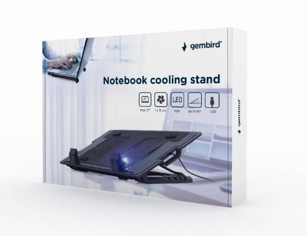 Notebookstandaard 17" verstelbaar met koeling