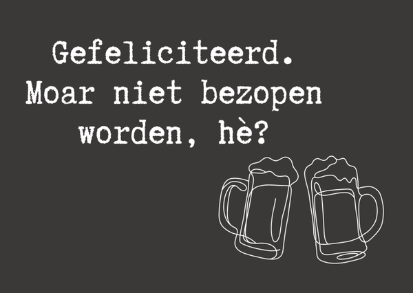 Gevouwen Kaart "Gefeliciteerd"