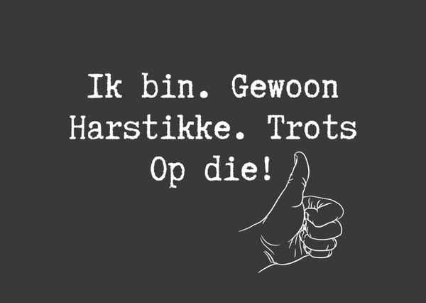 Gevouwen Kaart "Harstikke. Trots"