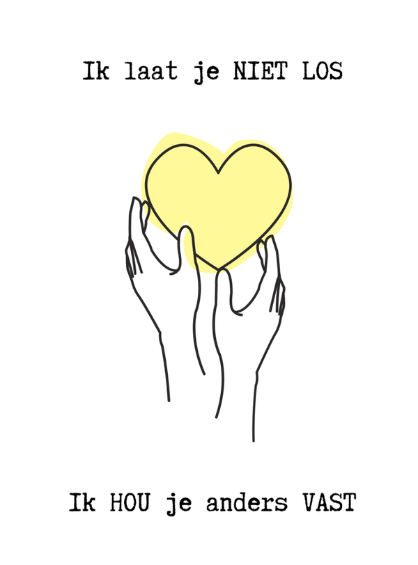 Kaart "Ik laat je NIET LOS"