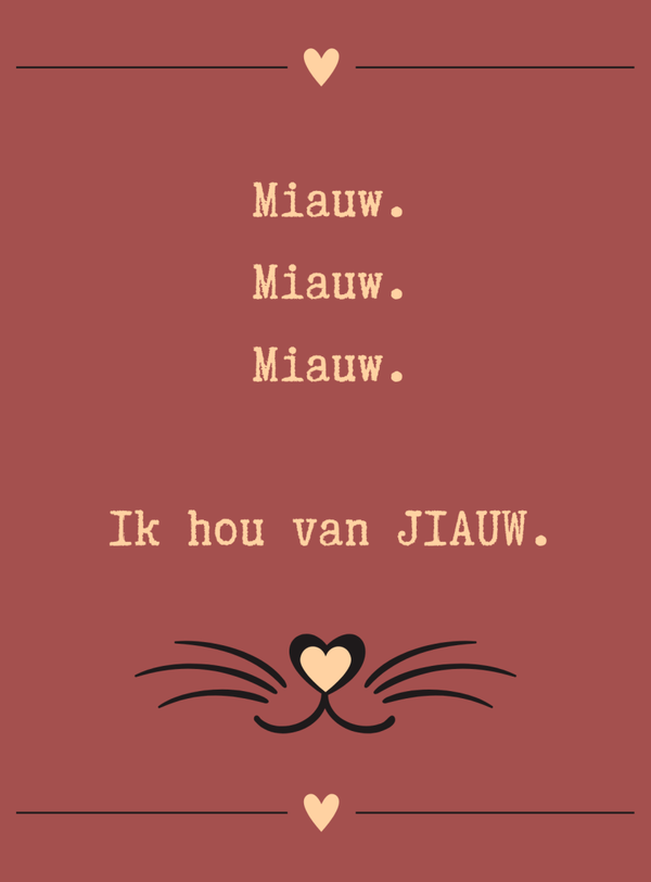 Kaart "Miauw"