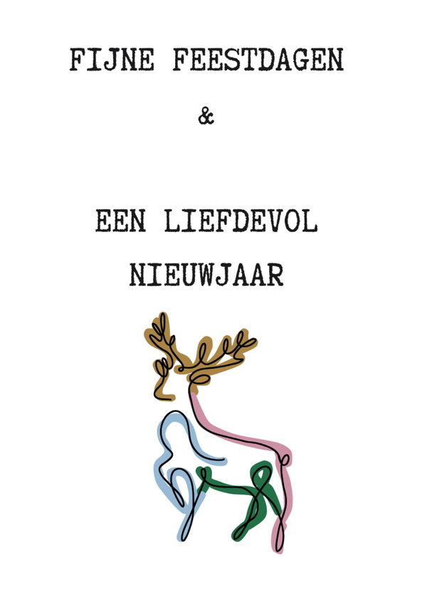 Ansicht Kerstkaart Rendier