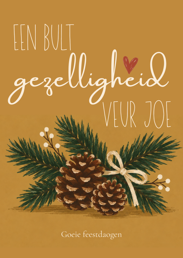 Kerstkaart Drents (12 stuks) (dubbele kaart)