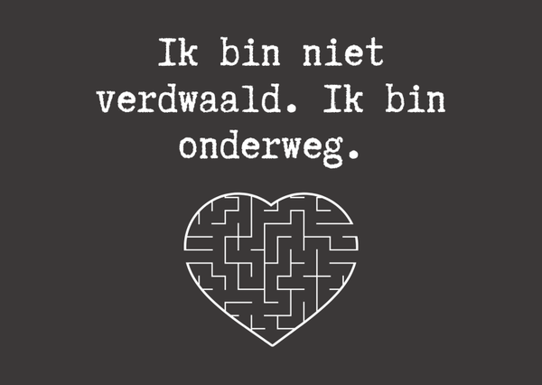Gevouwen Kaart "Ik bin onderweg"