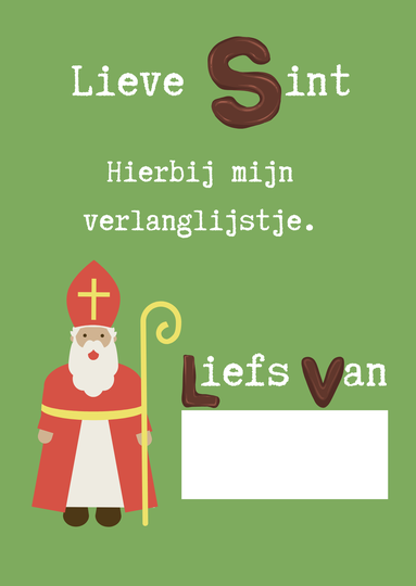 Gevouwen Sinterklaaskaart