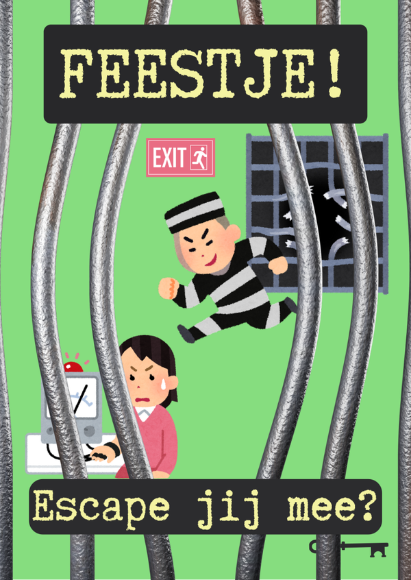 Uitnodigingskaarten Kinderfeestje Escape (10 stuks)