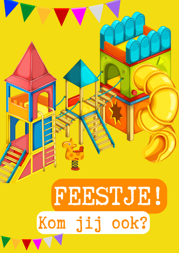 Uitnodigingskaarten Kinderfeestje Speeltuin (10 stuks)