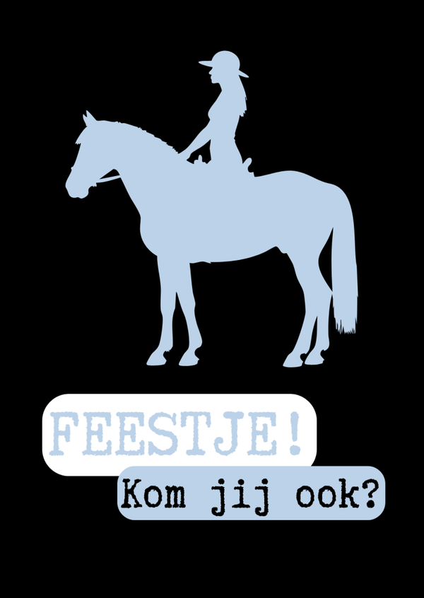 Uitnodigingskaarten Kinderfeestje Paardrijden (10 stuks)