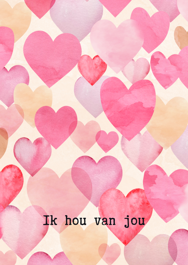 Kaart "Ik hou van jou"