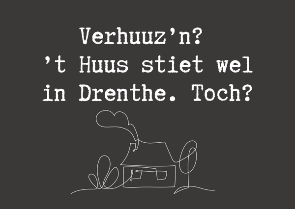 Gevouwen Kaart "Verhuuz'n?"