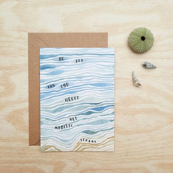 wenskaart "zee van tijd"