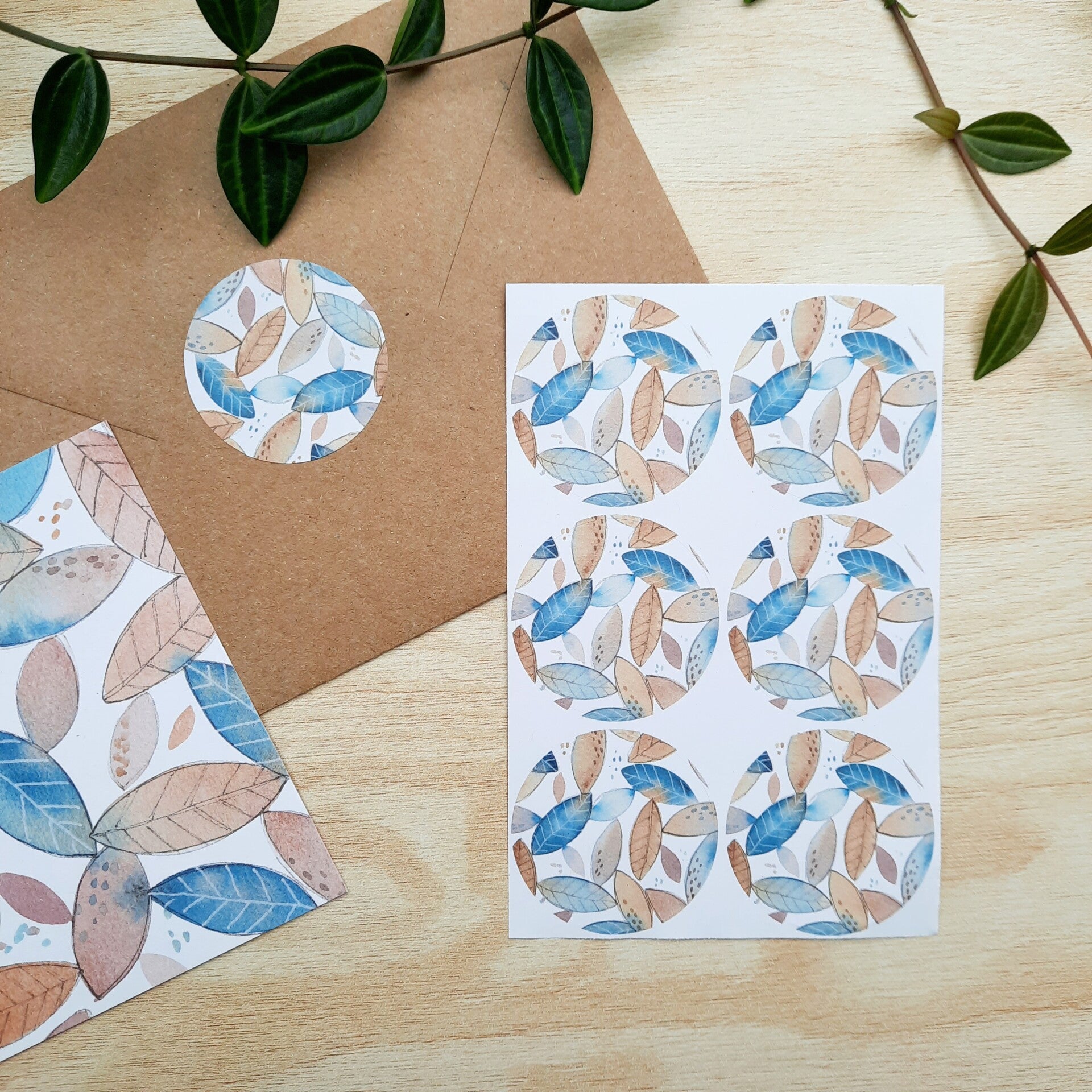 stickervel "bladertapijt"