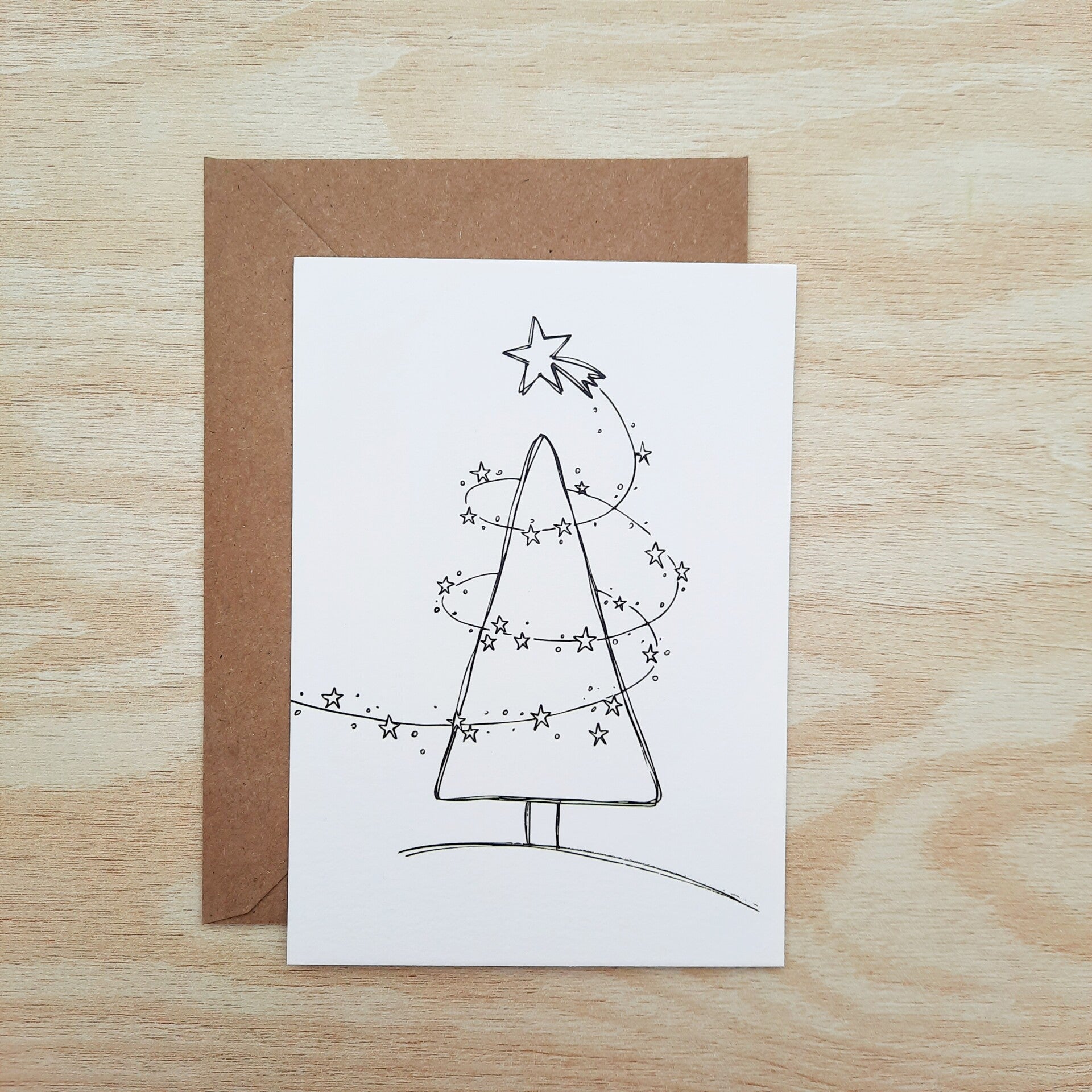 wenskaart "magische kerst - DIY aquarel"