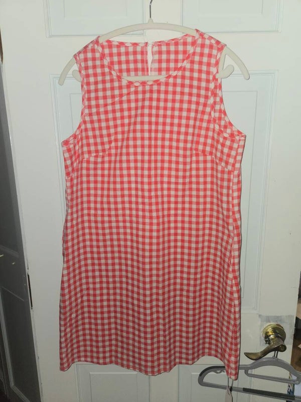 Red checkered dress