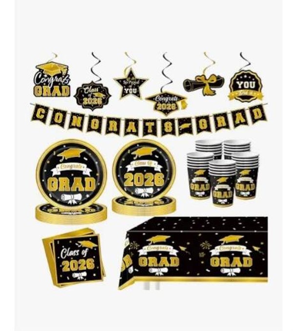 Graduation plates and decorations