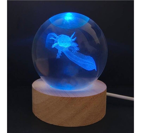Axolotl Crystal Ball Night Lamp,