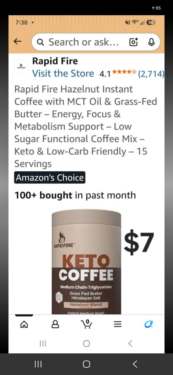 Hazelnut Keto Coffee..
