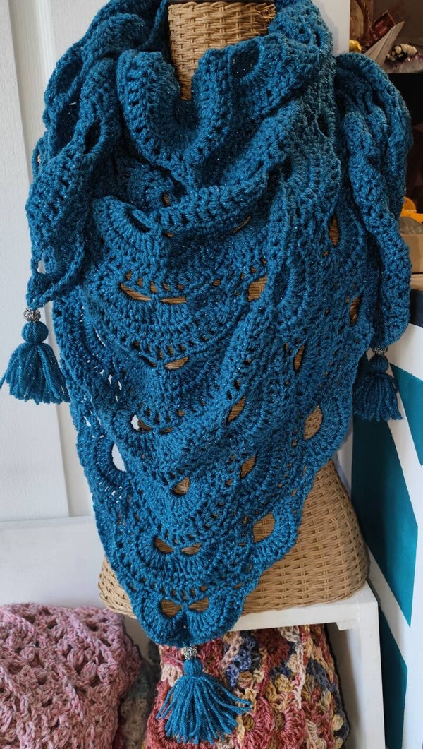 Châle fait main au crochet