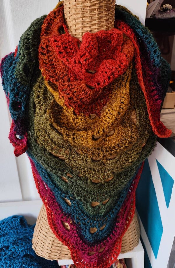Châle fait main au crochet