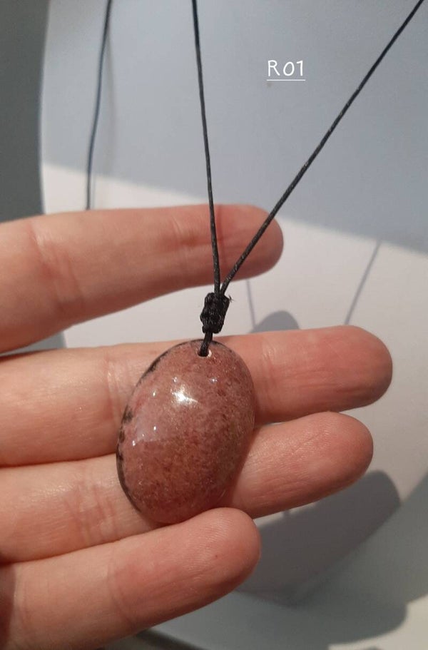 Collier rhodonite R01