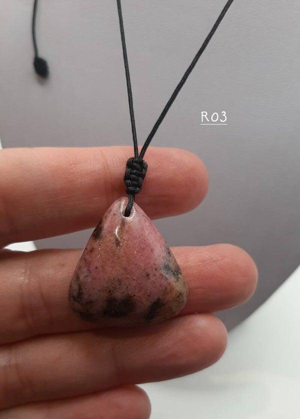 Collier rhodonite R03