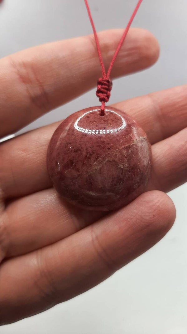 Collier rhodonite R07