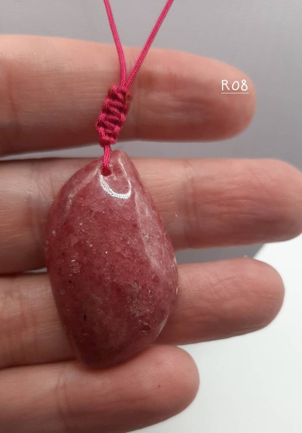 Collier rhodonite R08