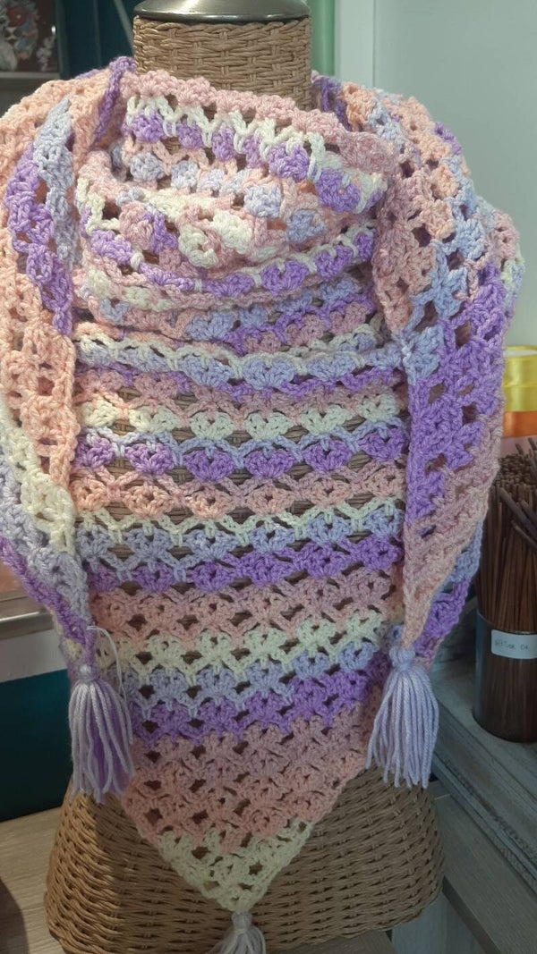 Châle fait main au crochet