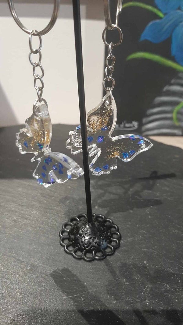 Porte clefs papillon