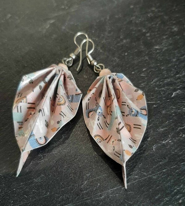 Boucles d'oreilles origami