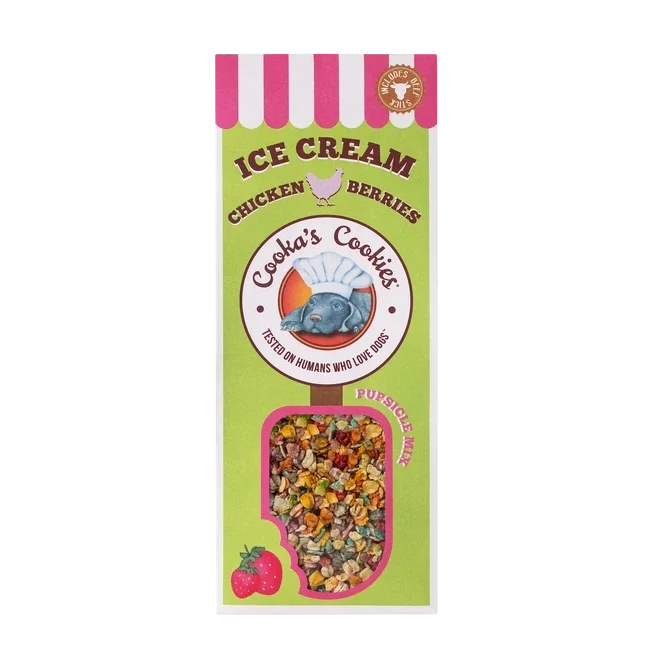 Cooka's Cookies - ice cream - chicken berries